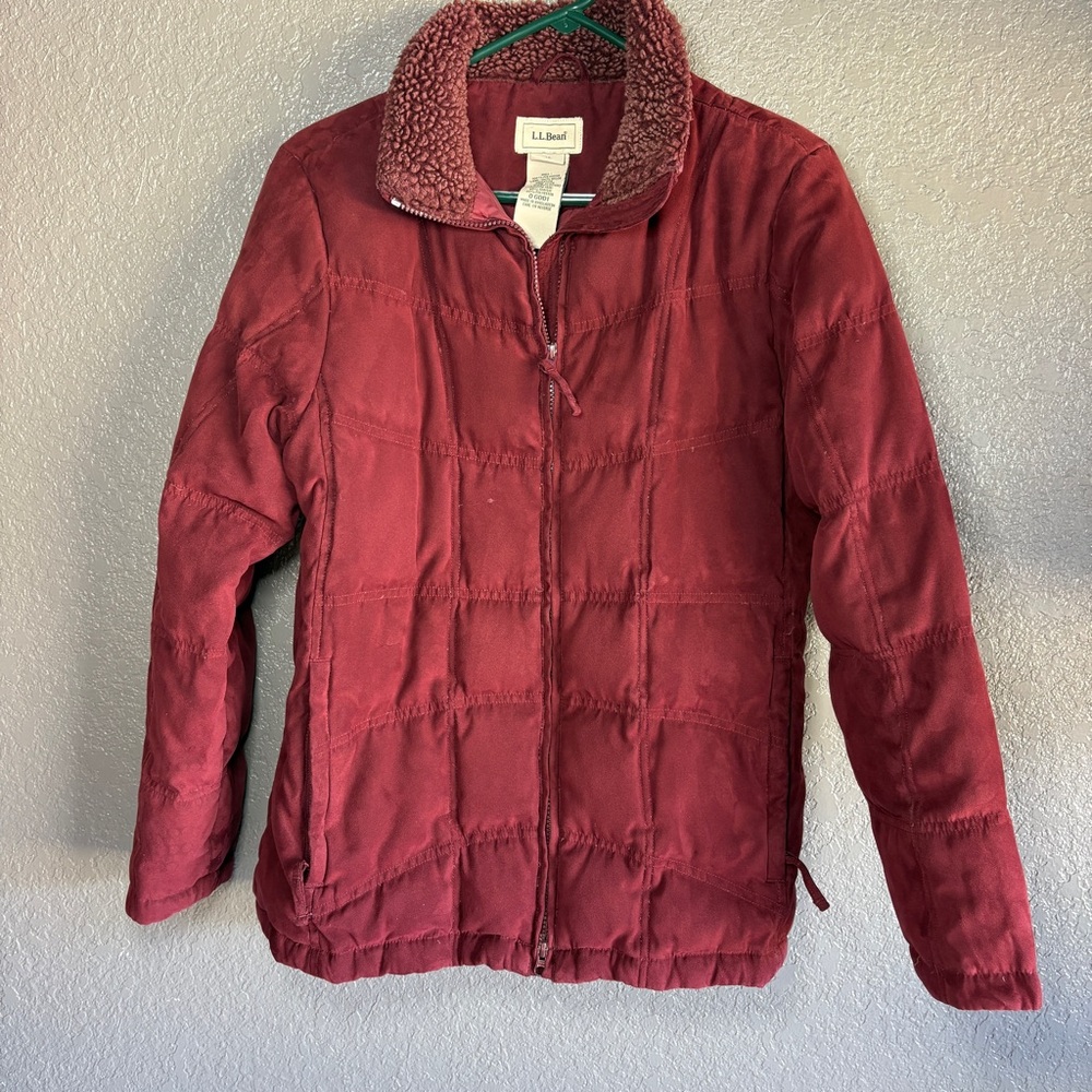 Vintage L.L. Bean Women's Burgundy Goode Down Puffer Jacket